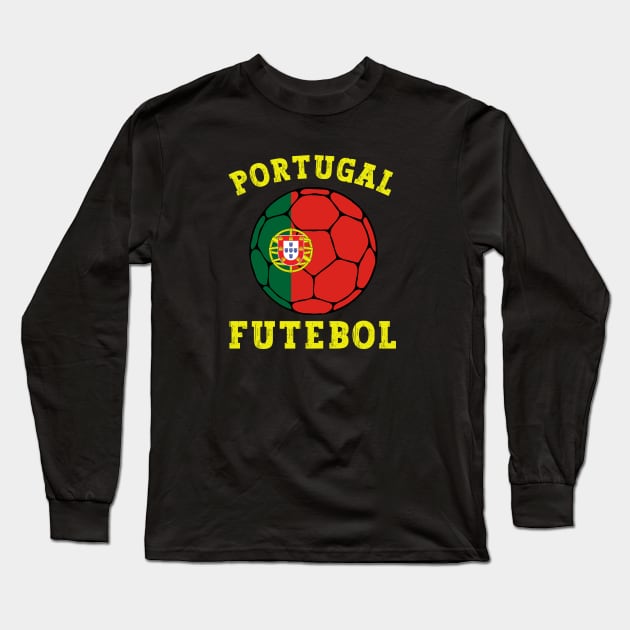 Portugal Football Ball Long Sleeve T-Shirt by footballomatic